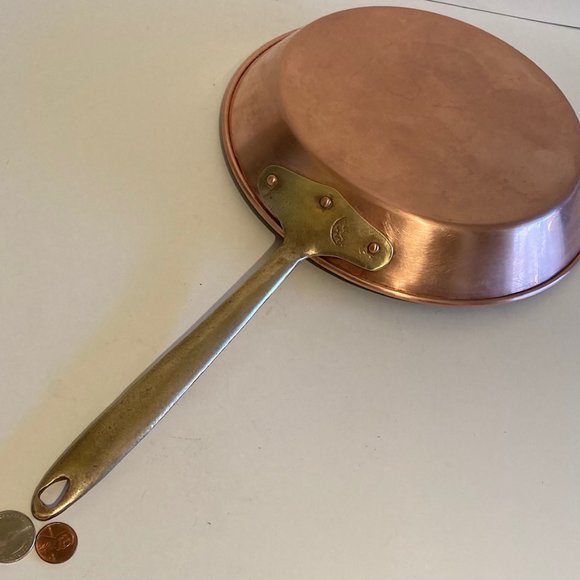 Vintage Metal Copper and Brass Frying Pan - Picture 4 of 6